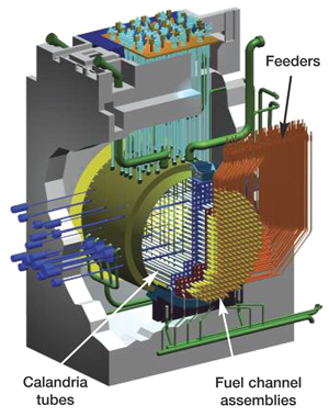 Cutaway of a CANDU 6 calandria
