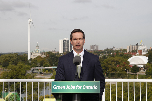 Ontario Premier Dalton McGuinty announcing the launch of the FIT program, September 24.