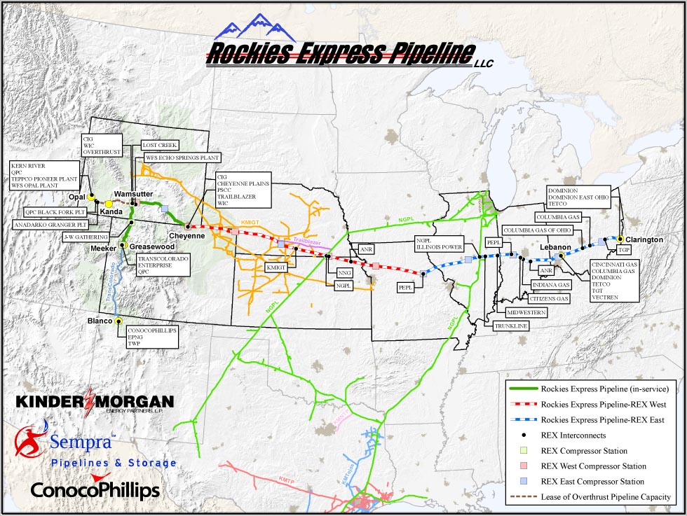 Figure 6. Rockies Express Pipeline. Courtesy Kinder Morgan