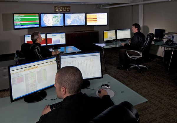 A SunEdison remote operation control centre where smart grid technology is used continually. Photo courtesy SunEdison.