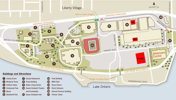 SP: Existing Coliseum Complex steam plant DEC: Existing Direct Energy Centre energy plant Hotel: New HK Hotel to be built in time for the 2015 Pan Am Games