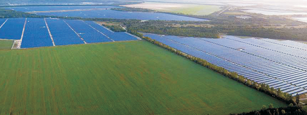 Part of Canadian Solar’s 144 MWac Meuro solar farm in Brandenburg, Germany