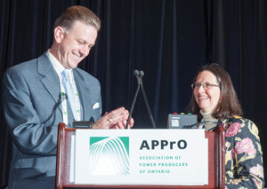 Conference chair Stephen Somerville and Linda Bertoldi