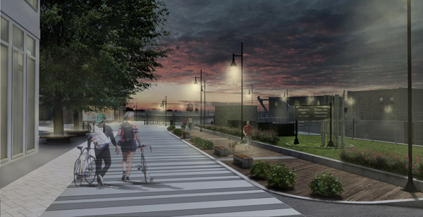 View of the facility entrance, artist's conception. Courtesy Hydro Ottawa