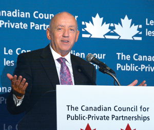 Bruce Power CEO Duncan Hawthorne, speaking at a talk on public-power partnerships September 9.