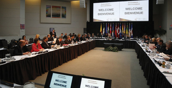 Environment ministers working together on first steps towards a pan-Canadian framework to address climate change. CNW Group/Environment and Climate Change Canada