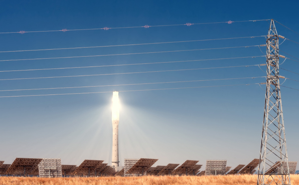 A solar thermal power concentrates heat from the sun to boil water and use the steam to generate electricity. Photo: Istock